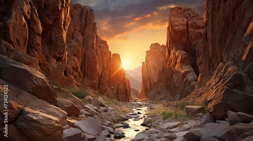 Canyon view in summer. Colorful canyon landscape at sunset. nature scenery in the canyon. amazing nature background. summer landscape in nature. Tasyaran canyon travel in the great valley. Turkey