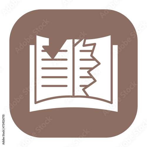 Teared Book Icon