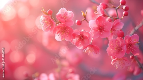 Cherry blossoms background illustration.