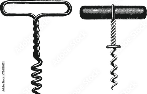 Vintage Corkscrew Illustrations