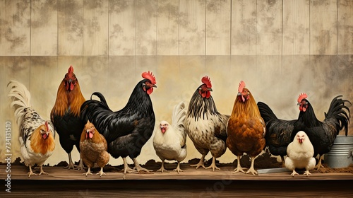 chicken vintage farm animals