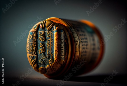 Close Up Of A Medicine Capsule Pill. Generative AI
