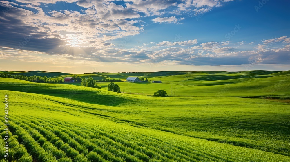 Obraz premium countryside rolling farm