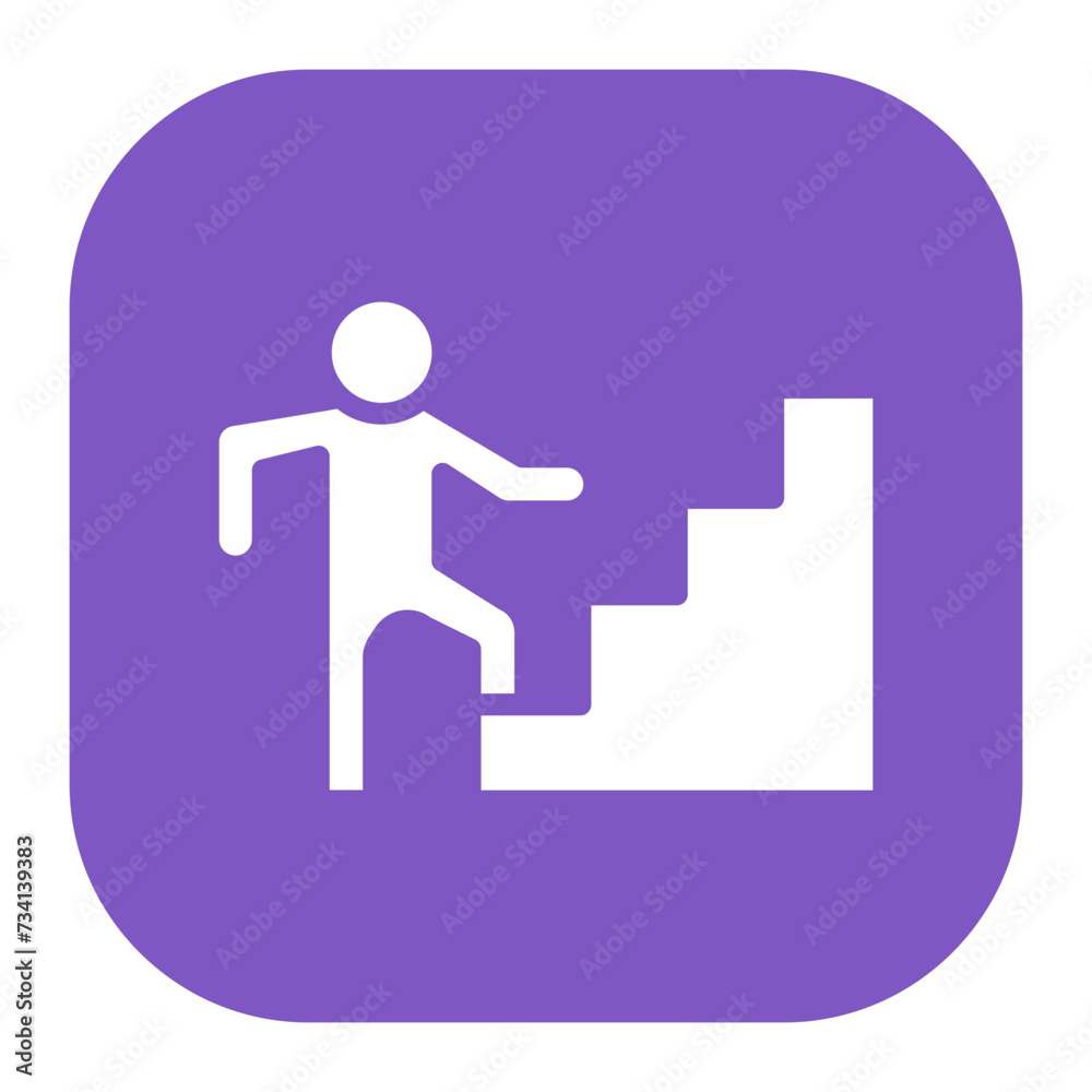 Person Climbing Stairs Icon Person Climbing Stairs Icon