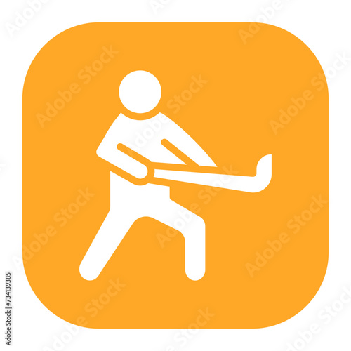 Canvas Print Hockey Player Icon