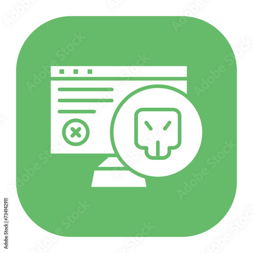 Computer Hacked Icon