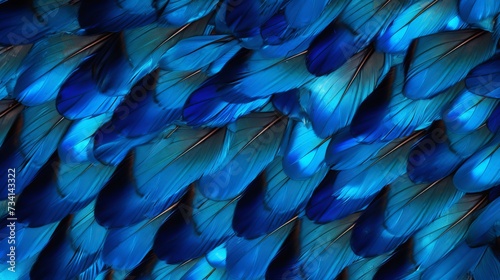 Wings of a blue tropical morpho butterfly. abstract pattern from morpho wings. photo