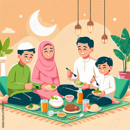 enjoying suhoor night ramadan prepare for fasting day with spirit