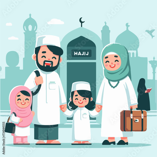 ramadan Fasting and Faith flat illustration background