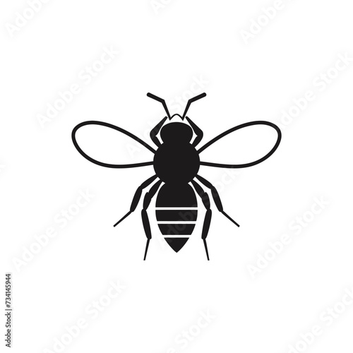 Bee vector silhouette