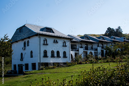 Dobrogean landscape with chili at the Celic Dere monastery photo