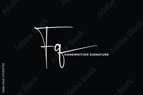  FQ initials Handwriting signature logo. FQ Hand drawn Calligraphy lettering Vector. FQ letter real estate, beauty, photography letter logo design.