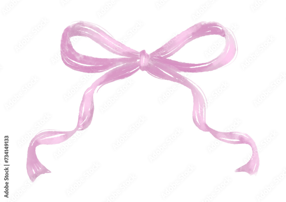 Ilustración lazo cinta rosa pink san Valentín satin love amor acuarela watercolor Ilustración lazo cinta rosa pink san Valentín satin love amor acuarela watercolor