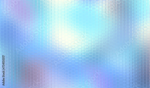 Light blue texture. Iridescent glass effect. Rainbow soft gradient. Glasswork effect digital paper. Sparkle pattern. Vector illustration