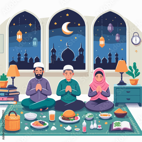 Mindful Moments Finding Peace in Ramadan breaking fast night