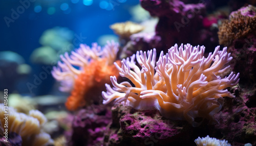 Underwater beauty colorful fish, coral, and aquatic life generated by AI