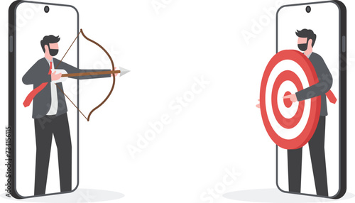 Remarketing or behavioral retargeting in digital advertising, online ads that will follow target audience across all using devices, 
