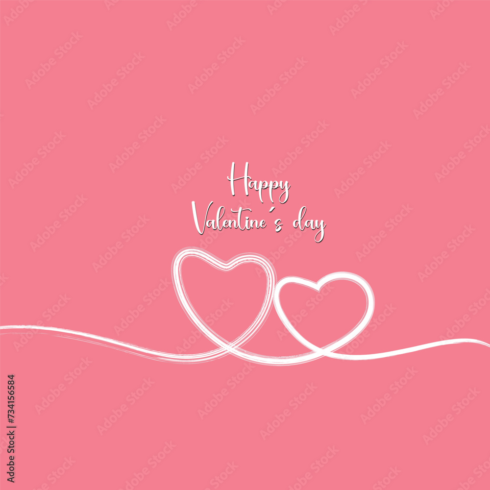 Happy Valentines Day Vector Image. Love symboles. Valentine Love Icon