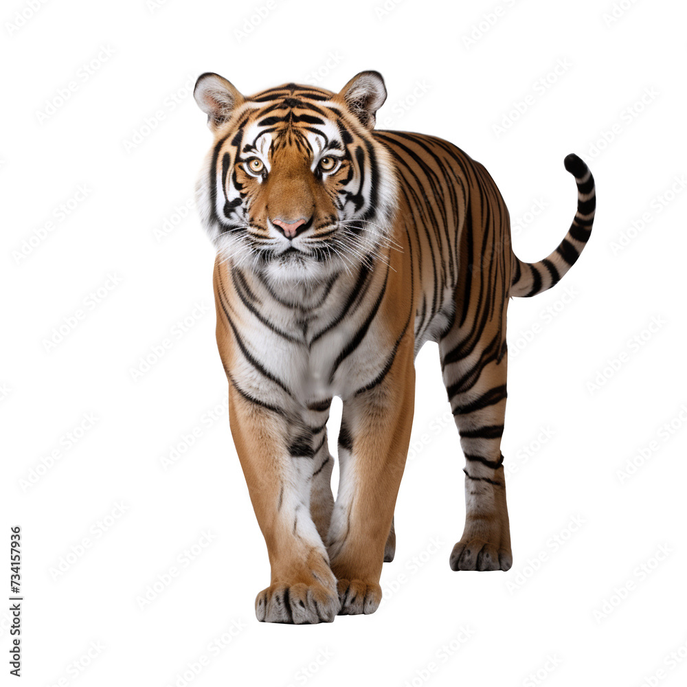 Amur tiger isolated image