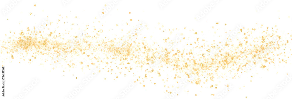 Golden Dust Swirl Effect, png file of isolated cutout object