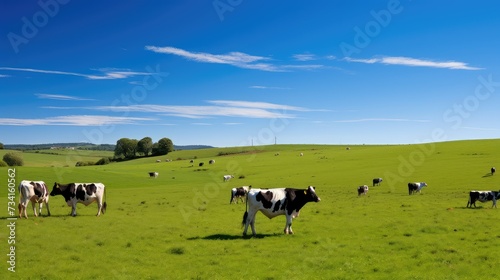 pasture herd of cows