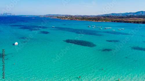 Porto Istana beach - Sassari - Sardinia The bay is a set of four beaches separated by small rocky bands. It is bordered by pink granites and surrounded by the greenery of Mediterranean shrubs. © gianniarmano