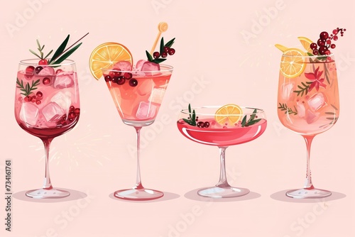 Festive cocktails for holiday