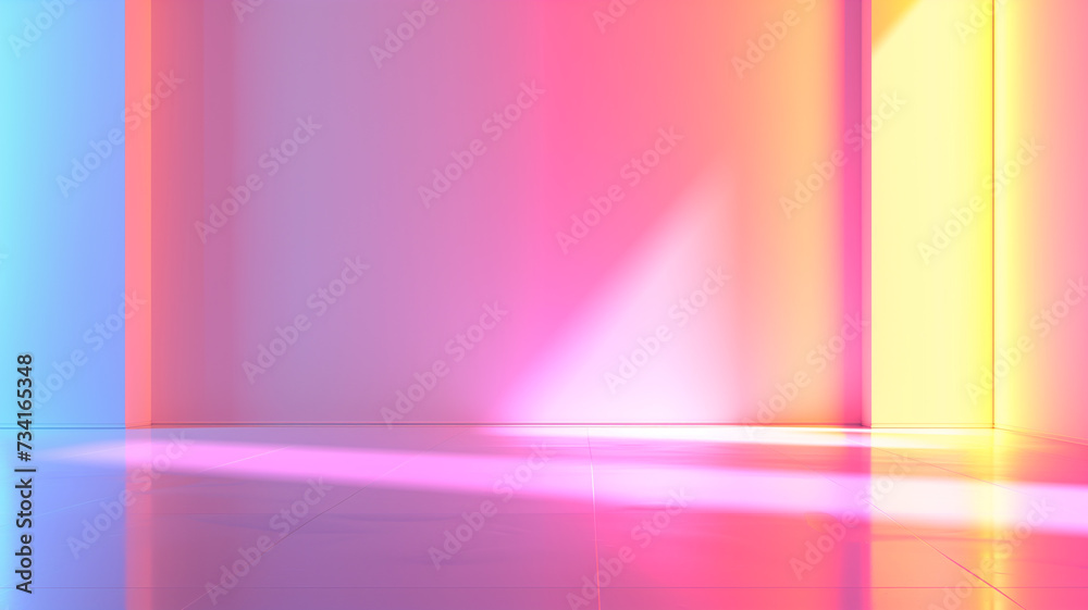 A clean, modern backdrop with a splash of colors, ideal for shopping banners, featuring soft lighting A clean, modern backdrop with a splash of colors, ideal for shopping banners, featuring soft lighting
