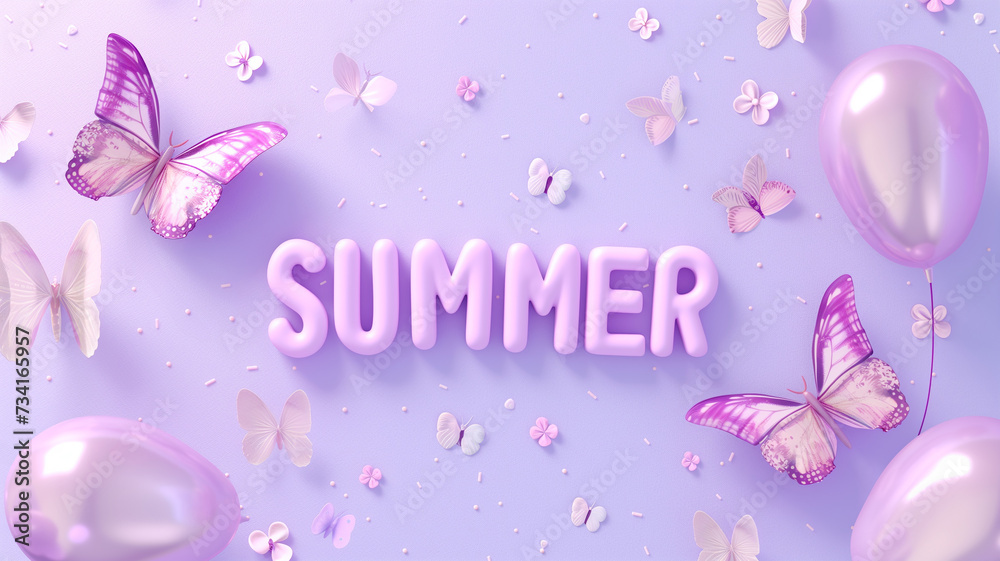 Summer Vibes, Inflatable Butterflies and 3D 'SUMMER' Text