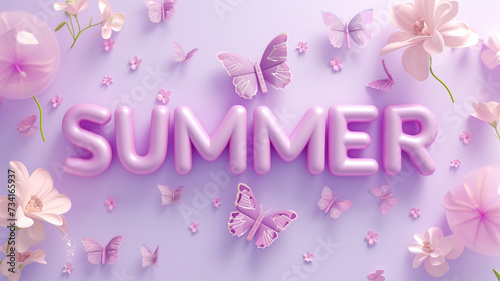 Summer Vibes, Inflatable Butterflies and 3D 'SUMMER' Text