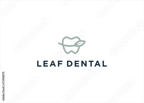 Nature Leaf Dental logo design inspiration template