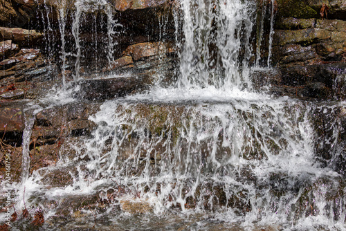 Beautiful waterfall after winter rains at Magazine Mountain, Arkansas.