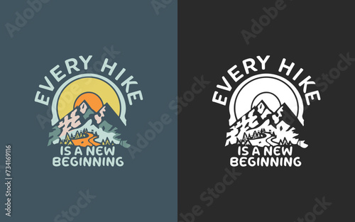 Renew Your Spirit: 'Every Hike is a New Beginning' Typography Quotes for Trailblazers