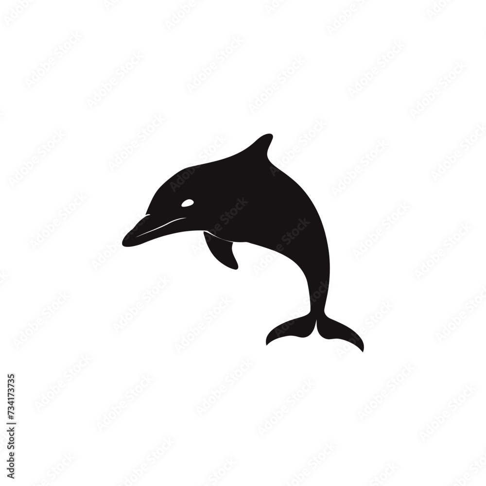Fototapeta premium dolphin vector silhouette