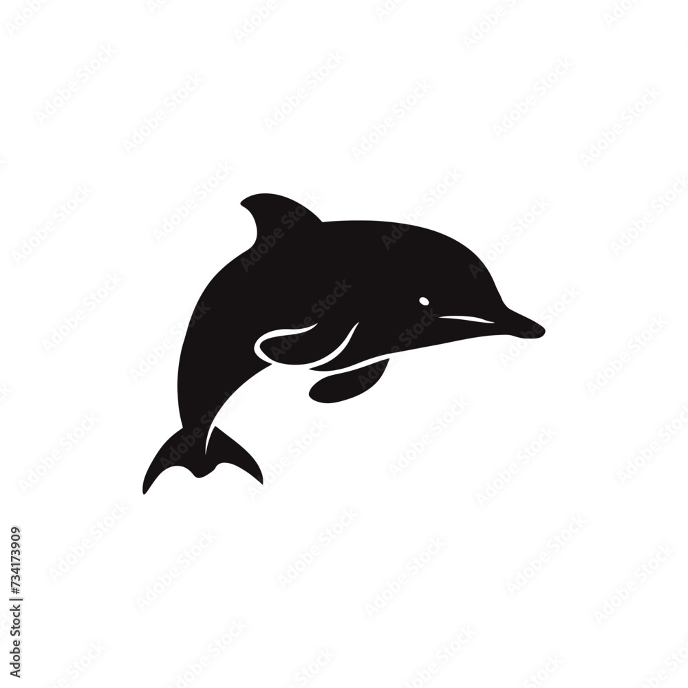 Obraz premium dolphin vector silhouette