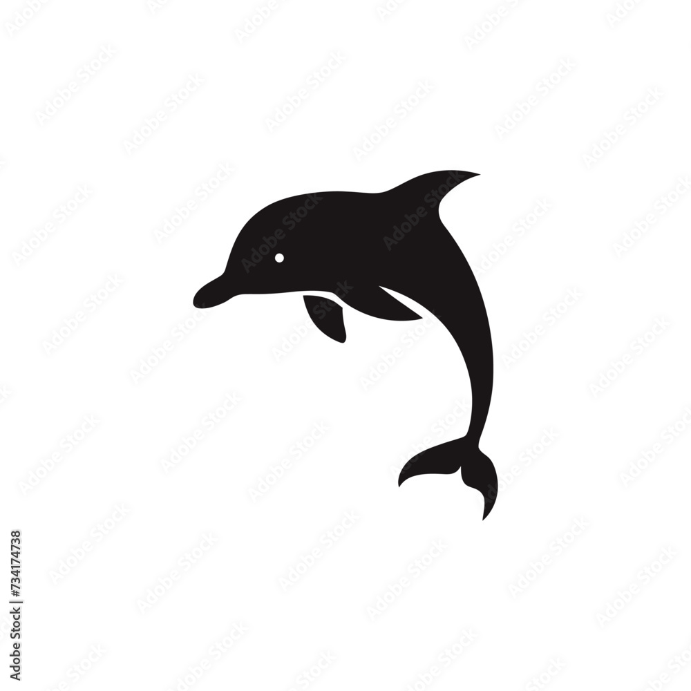 Fototapeta premium dolphin vector silhouette