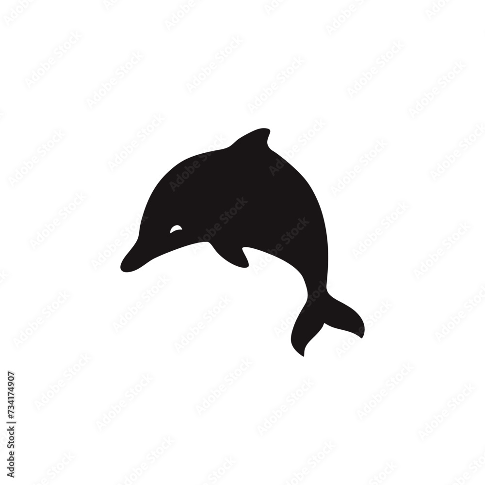 Fototapeta premium dolphin vector silhouette