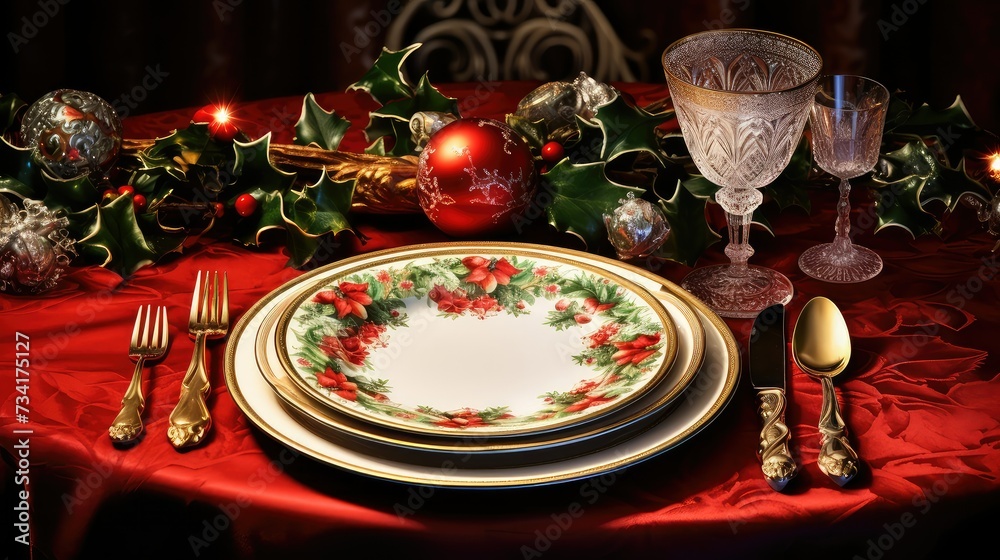 traditional holiday menu background