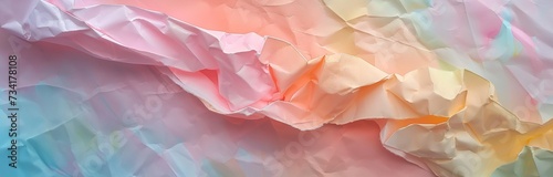 crumpled multicolor blank sheet of paper