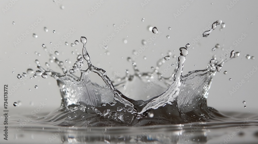 a water splash with a gray background a water splash with a gray background