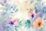 Watercolor Midsummer flowers collection with hand painted delicate leaves, flowers. Romantic floral arrangements perfect for wedding greeting cards, invitation. High quality illustration