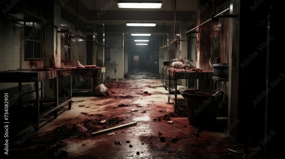 Obraz na płótnie terror bloody horror hospital w salonie