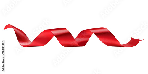 Red Ribbon Isolated On Transparent Background PNG