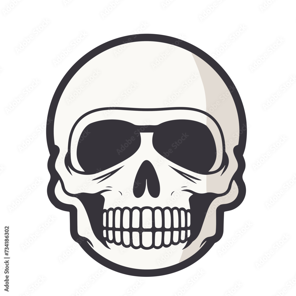 Fototapeta premium skull vector illustration isolated transparent background logo, cut out or cutout t-shirt design