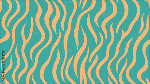 Hand drawn colorful waves. Wave background for retro design. Abstract wavy background. Abstract geometric deco art background pattern. Stripe texture with many lines. Seamless.