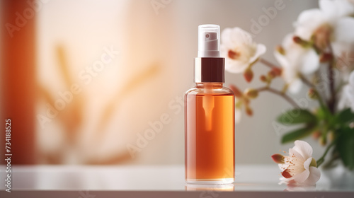 skincare oil bottle with a dropper