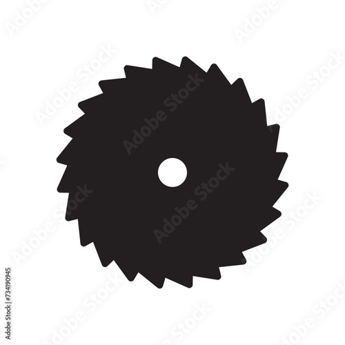 Industrial saw vector icon. Circular saw flat sign design. Saw symbol pictogram. UX UI icon