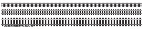 Railway Line, Rails Symbol, Train Tracks Sign, Railroad Pictogram, Railway Track Silhouette
