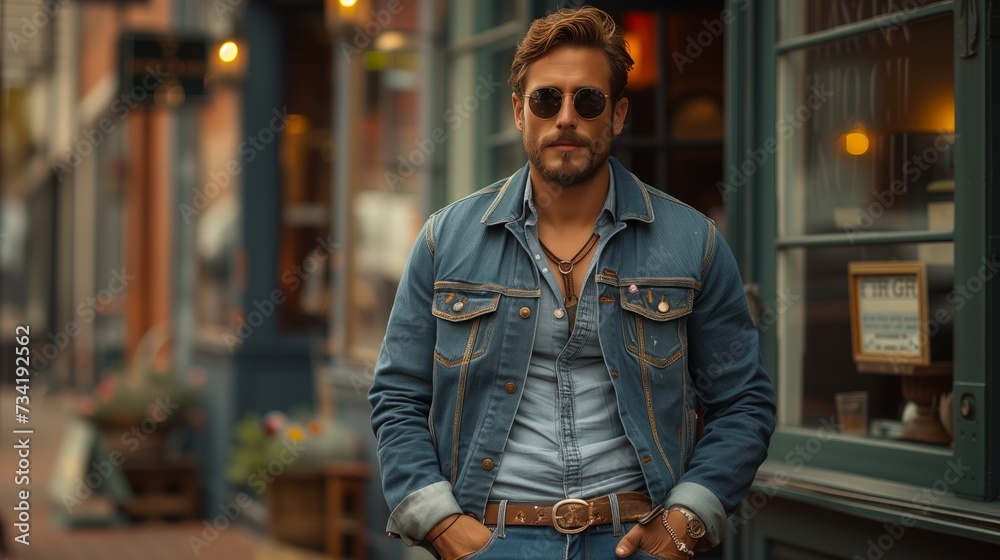 portrait of handsome man casual fashion portrait of handsome man casual fashion