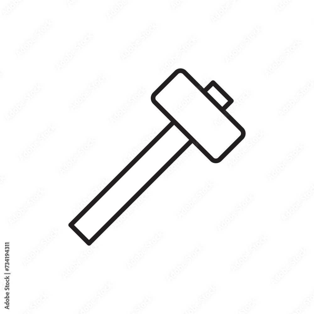 Hammer vector icon. Hammer instrument flat sign design. Hammer symbol pictogram. UX UI icon Hammer vector icon. Hammer instrument flat sign design. Hammer symbol pictogram. UX UI icon